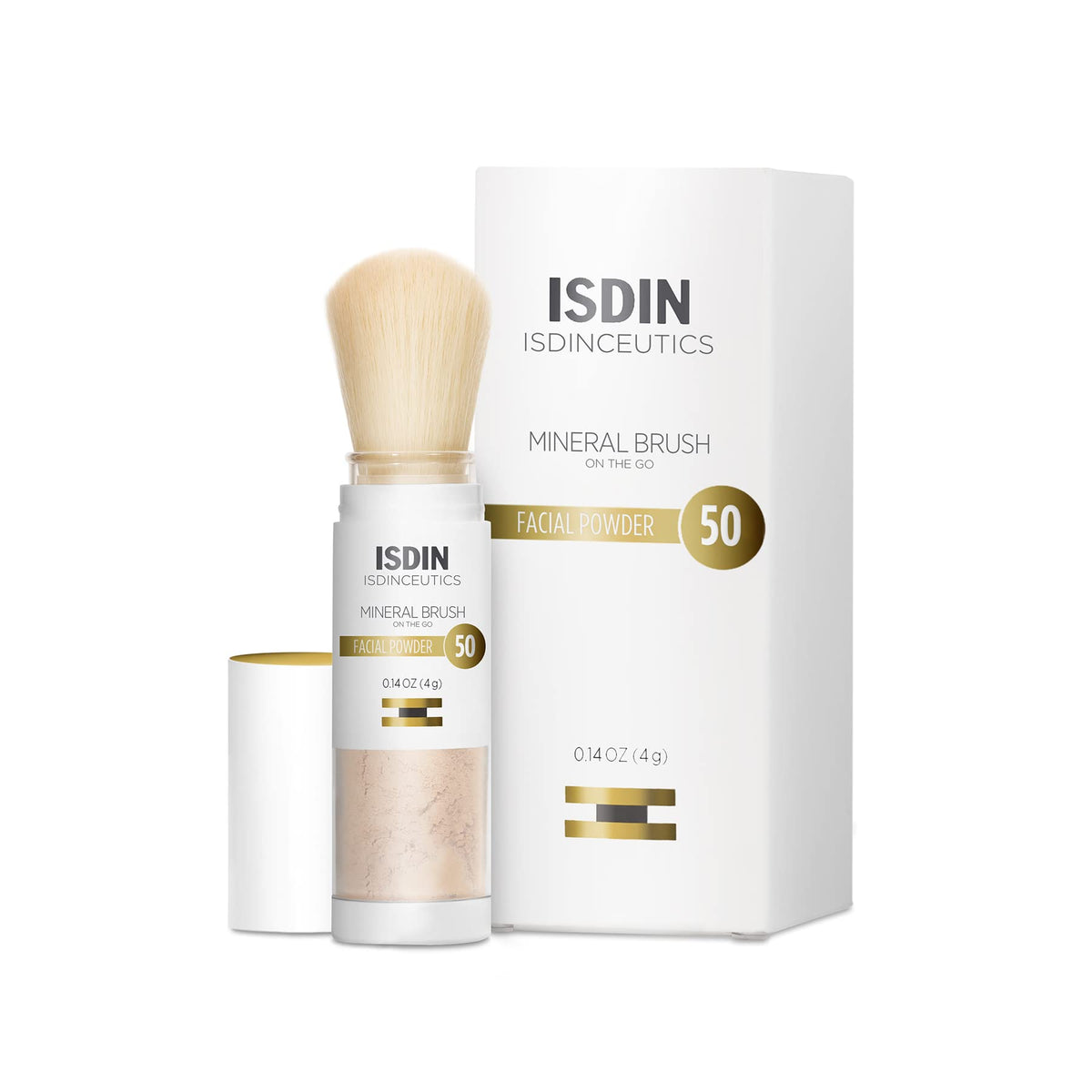ISDIN Mineral Brush Powder applied in circular motion for even coverage