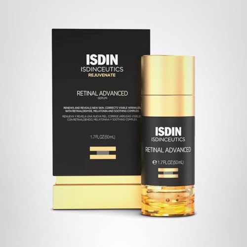ISDIN Retinal Advanced Night Serum packaging close-up.
