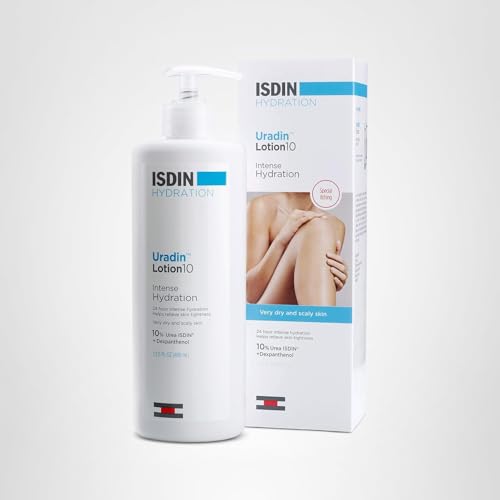 ISDIN Uradin 10 elbow and knee application for dry areas.
