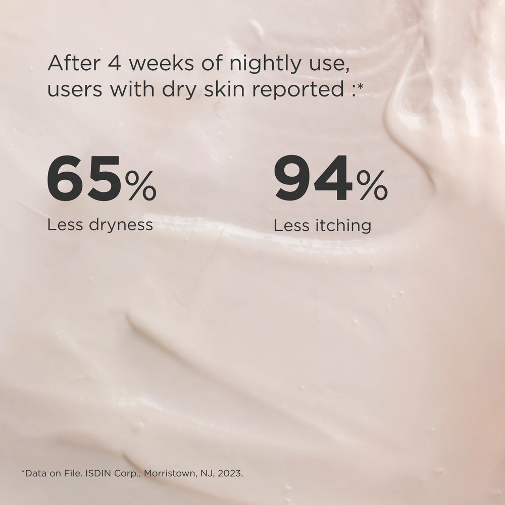 ISDIN Uradin 10 skin after absorption shows hydrated, smooth tone.
