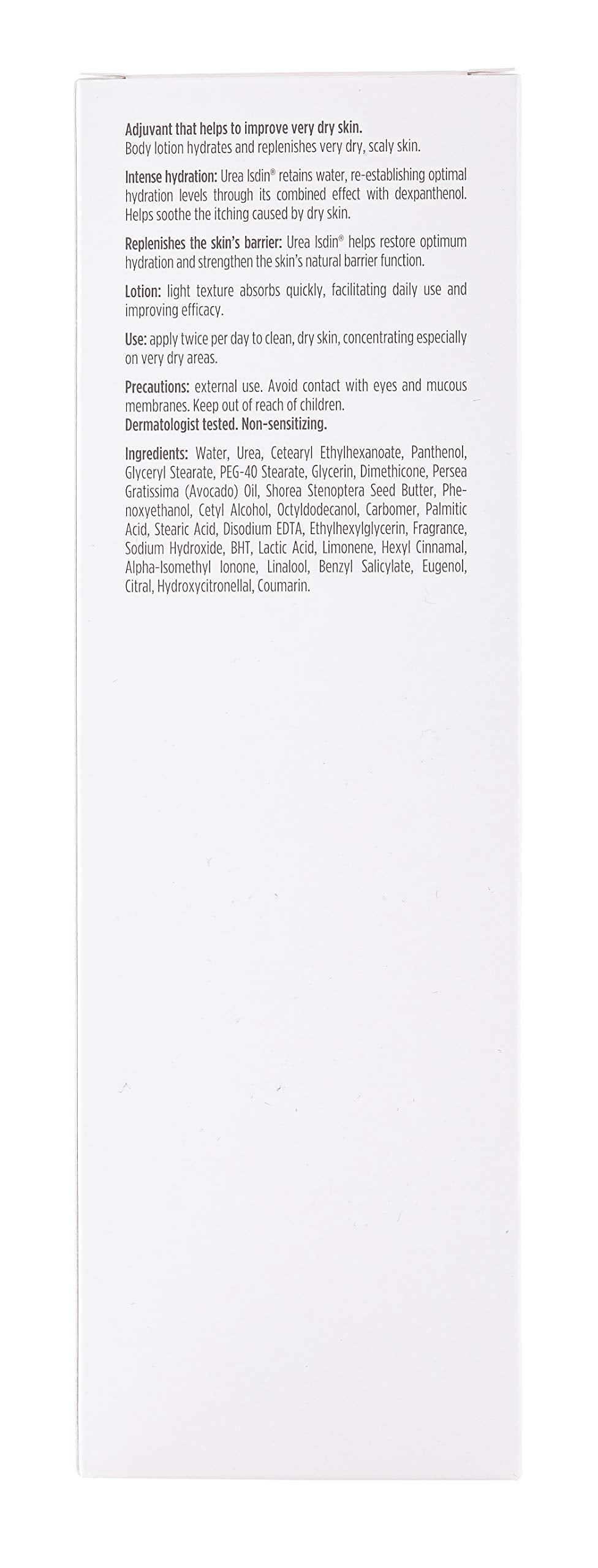 ISDIN Uradin 10 Spain-developed origin noted on label.