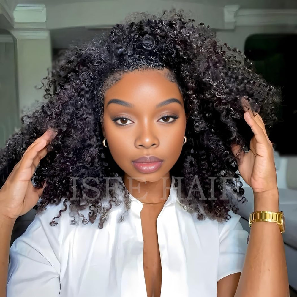 ISEE Half Wig glueless cap close-up highlights comfort and quick wear