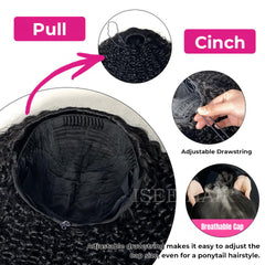 ISEE half wig offers minimal leave-out for seamless blending