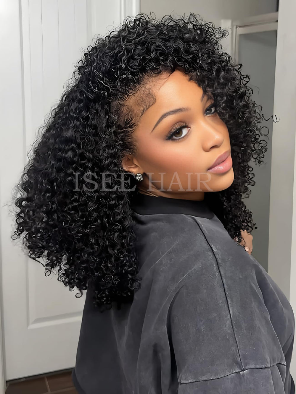 ISEE Half Wig natural hairline blend for a seamless appearance