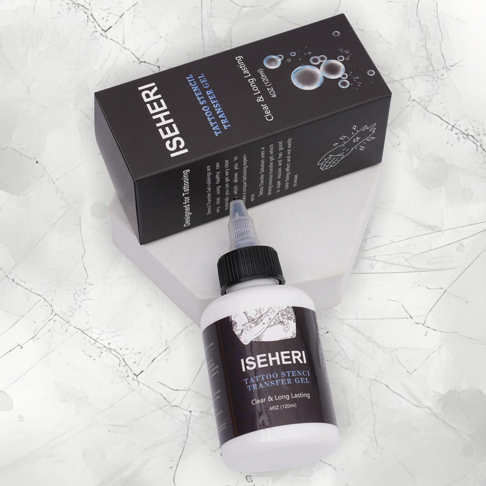 iseheri aplicacion facil transferencia tatuaje, ideal para practicar en piel sintética