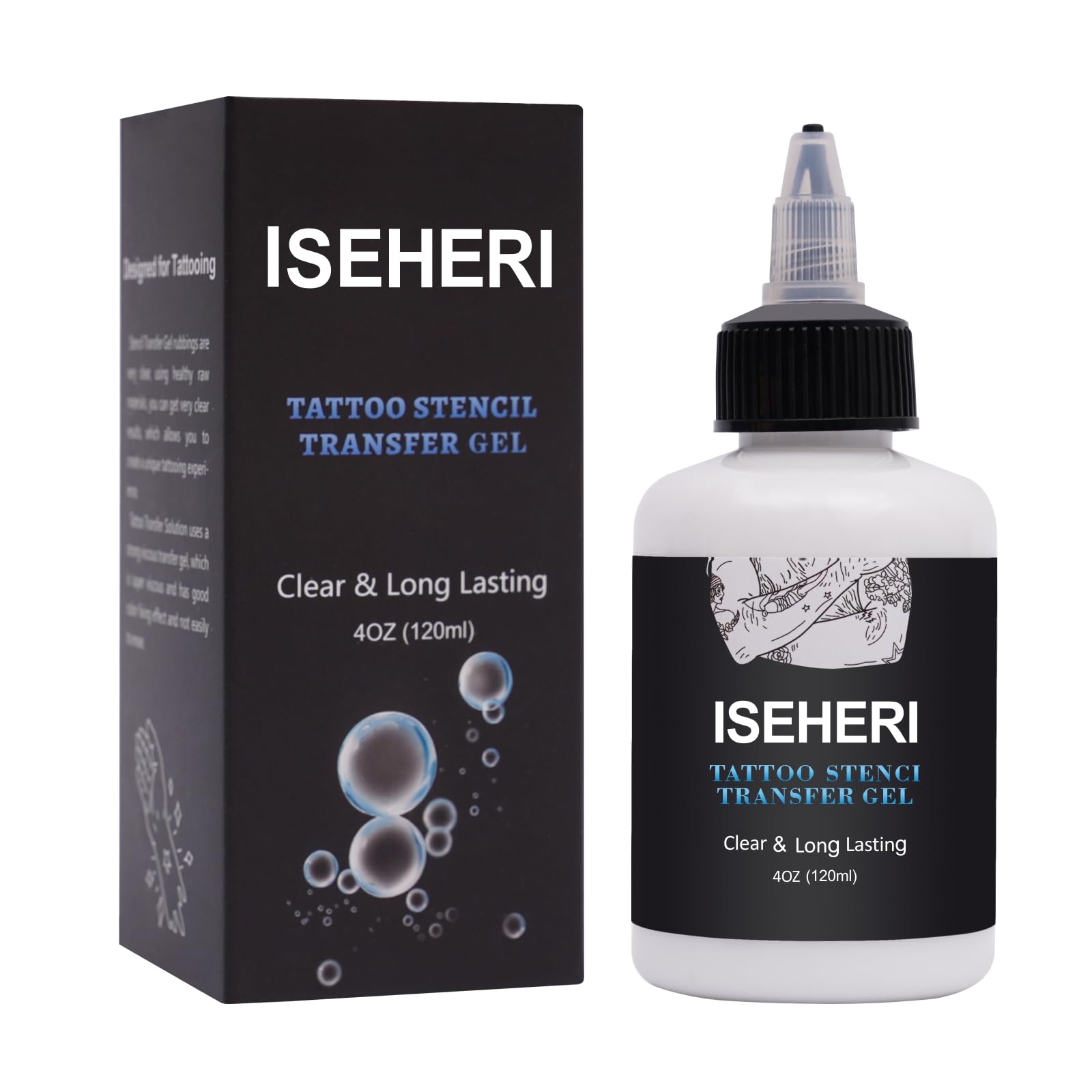 iseheri gel transferencia tatuaje 4oz en proceso de transferencia precisa