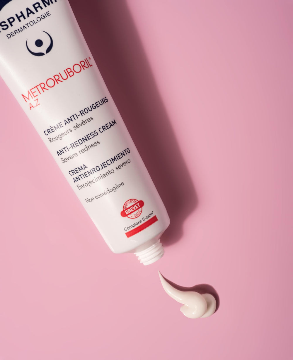 IsisPharma Metroruboril A.Z label close-up highlighting 15% azelaic acid