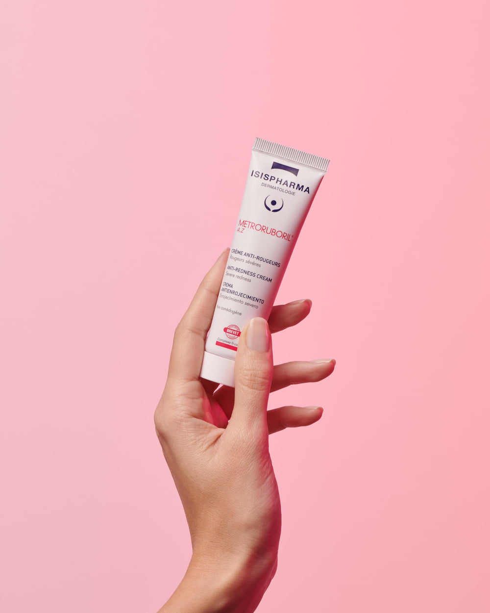 IsisPharma Metroruboril cream swatch on arm