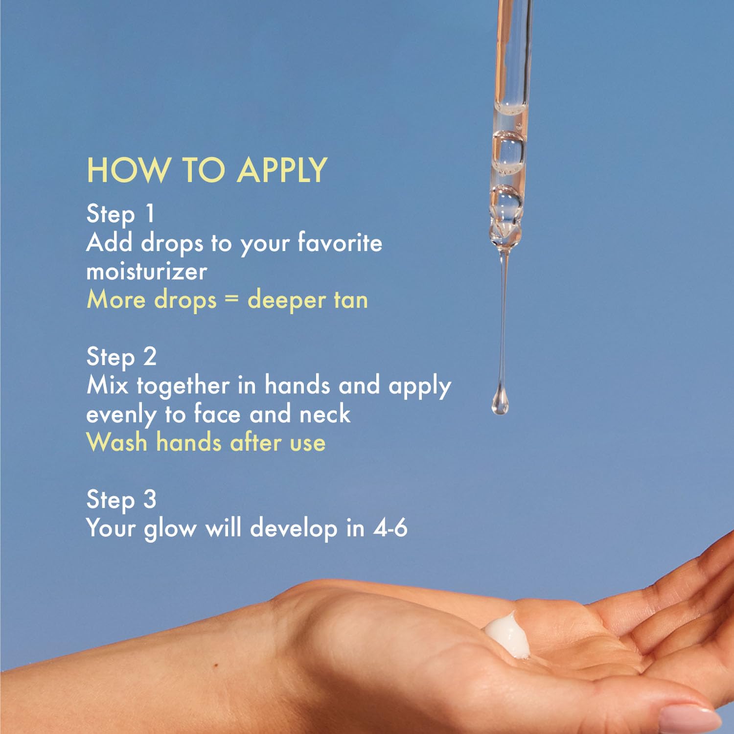Applying Isle of Paradise glow on skin for a natural look