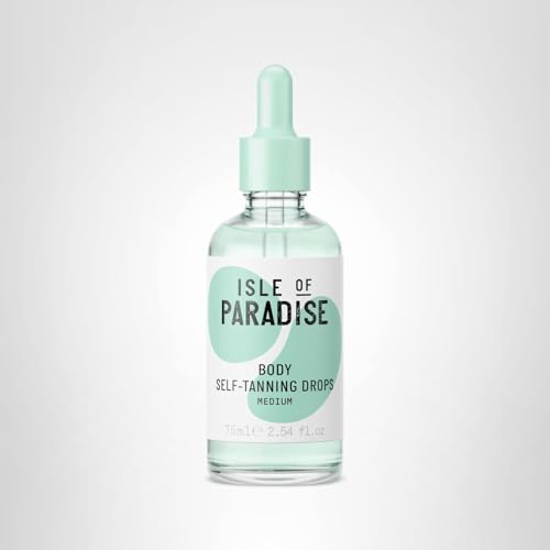 Isle of Paradise cruelty-free badge highlights long-lasting bronze glow.