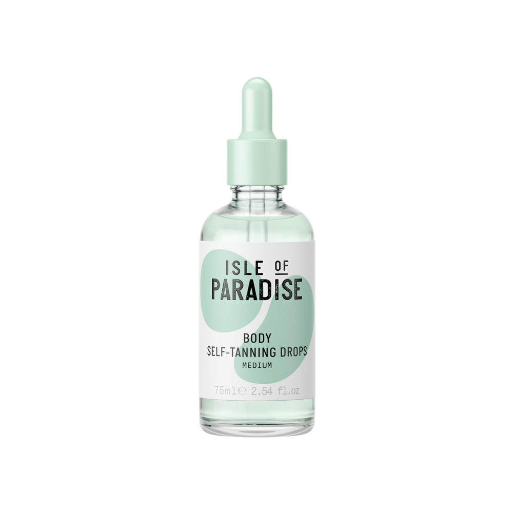 Isle of Paradise self-tanning drops bottle pour helps you control color for a gradual tan.