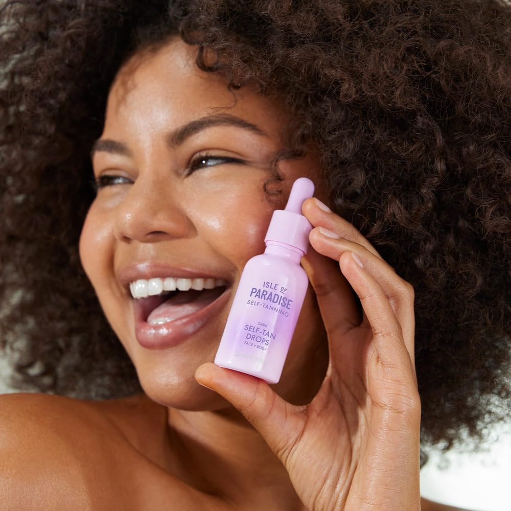 Isle of Paradise drops blended with moisturizer for personalized tan