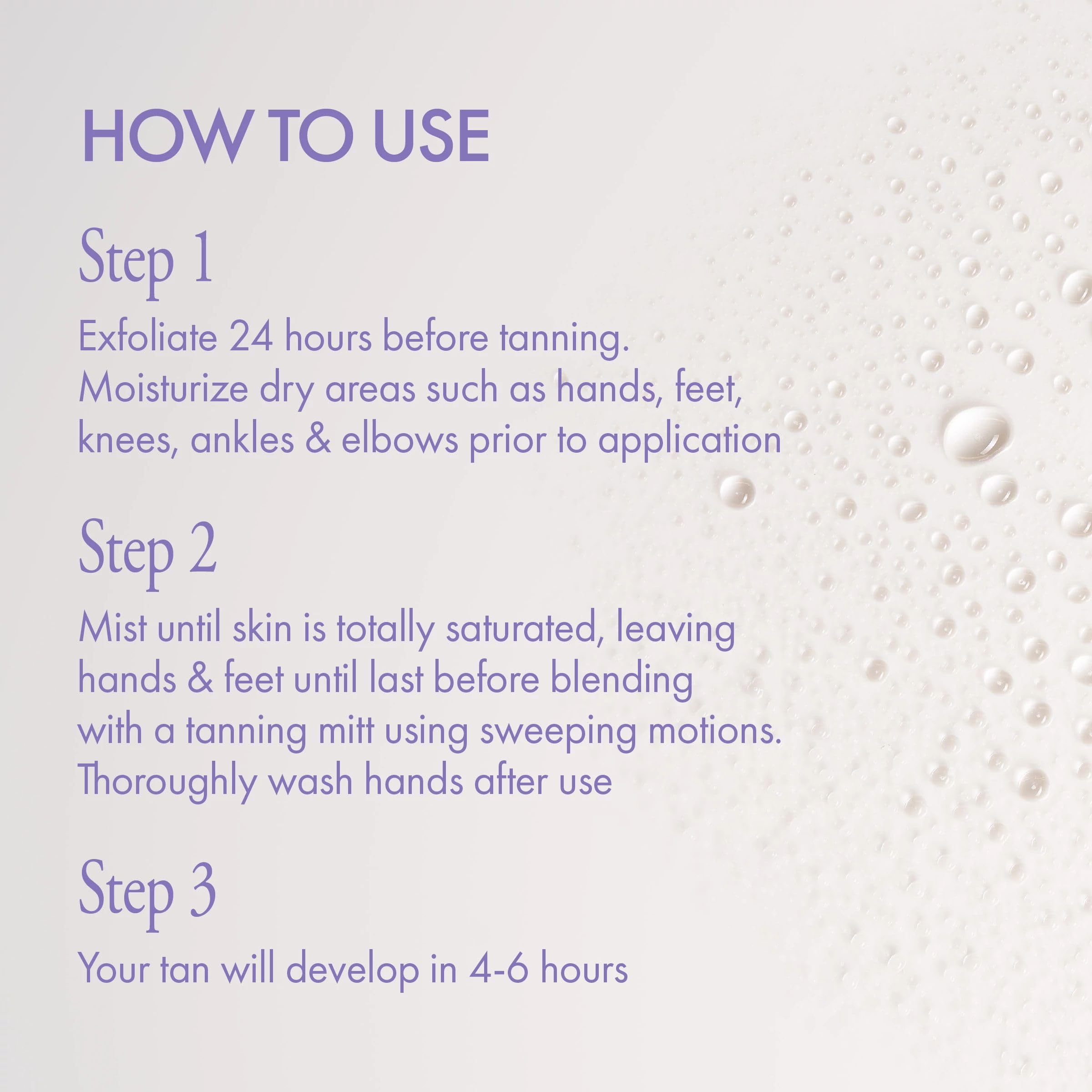 Isle of Paradise Self-Tanning Water prep advice exfoliate and moisturize prior to tanning