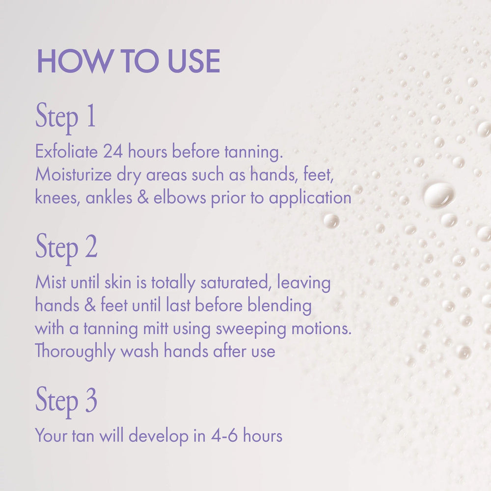 Isle of Paradise Self-Tanning Water prep advice exfoliate and moisturize prior to tanning