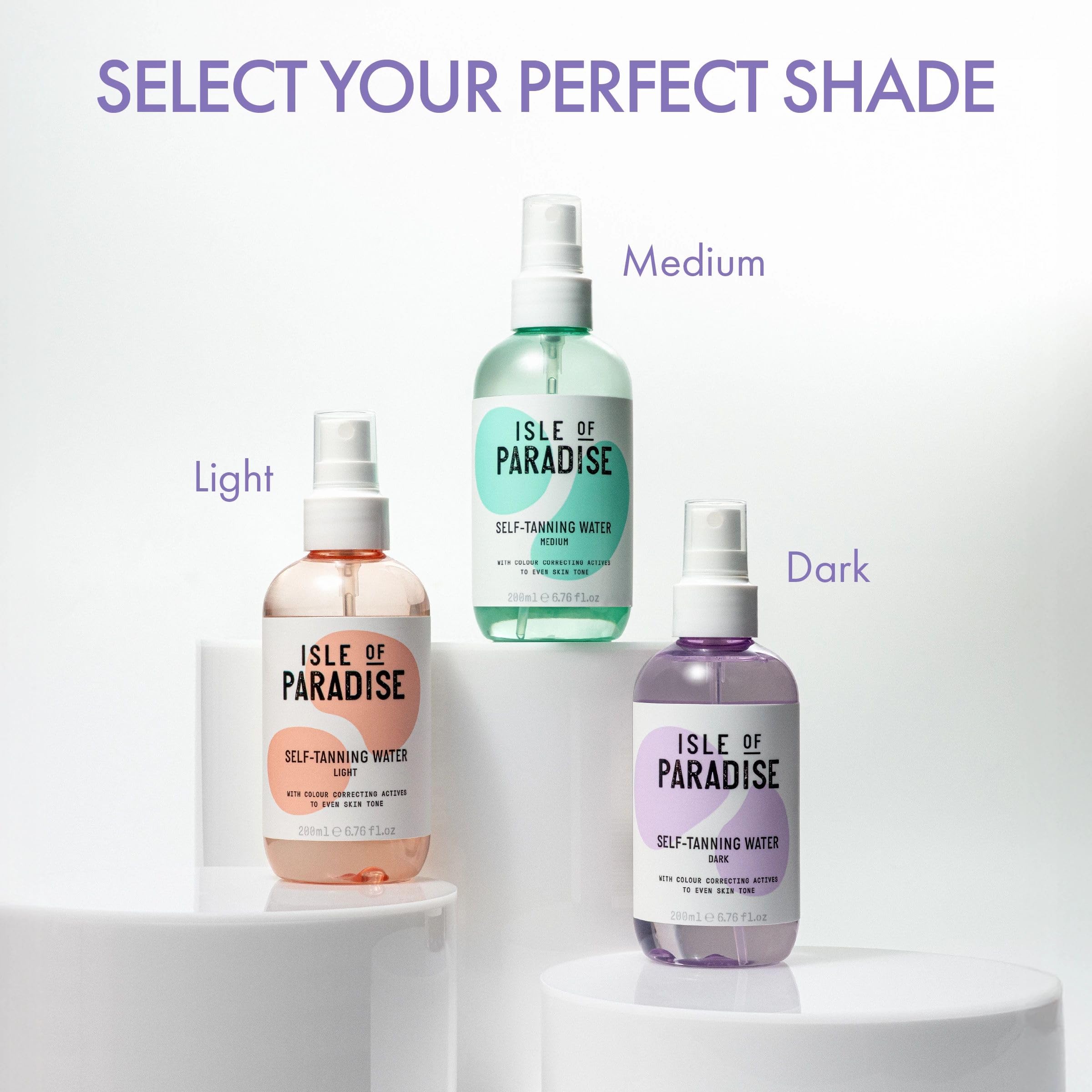 Isle of Paradise Self-Tanning Water mitt application for smooth streak-free results