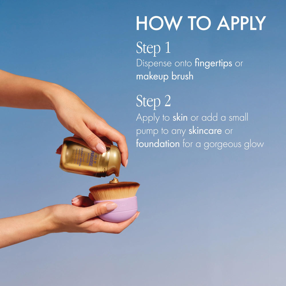 Body illuminator use adds subtle allover radiance.