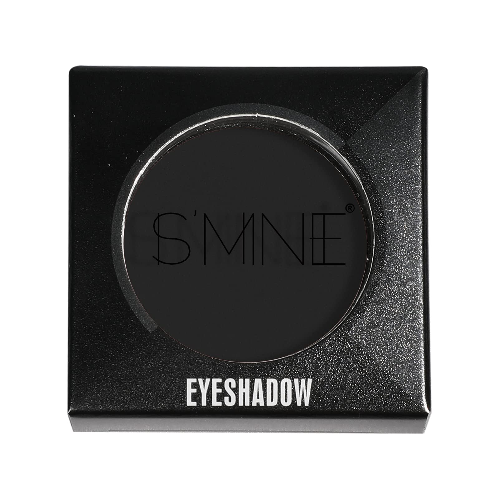 Close-up of IS'MINE matte black shadow pan showing rich pigment for bold looks.