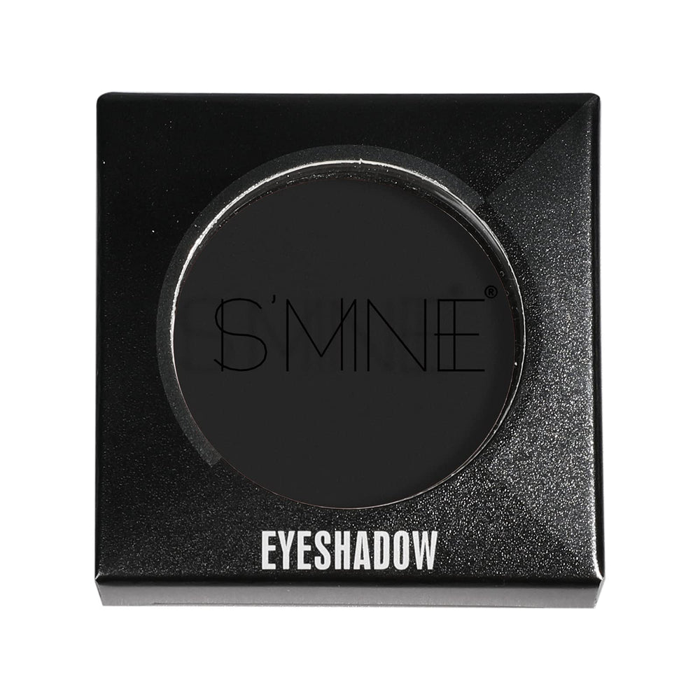 Close-up of IS'MINE matte black shadow pan showing rich pigment for bold looks.