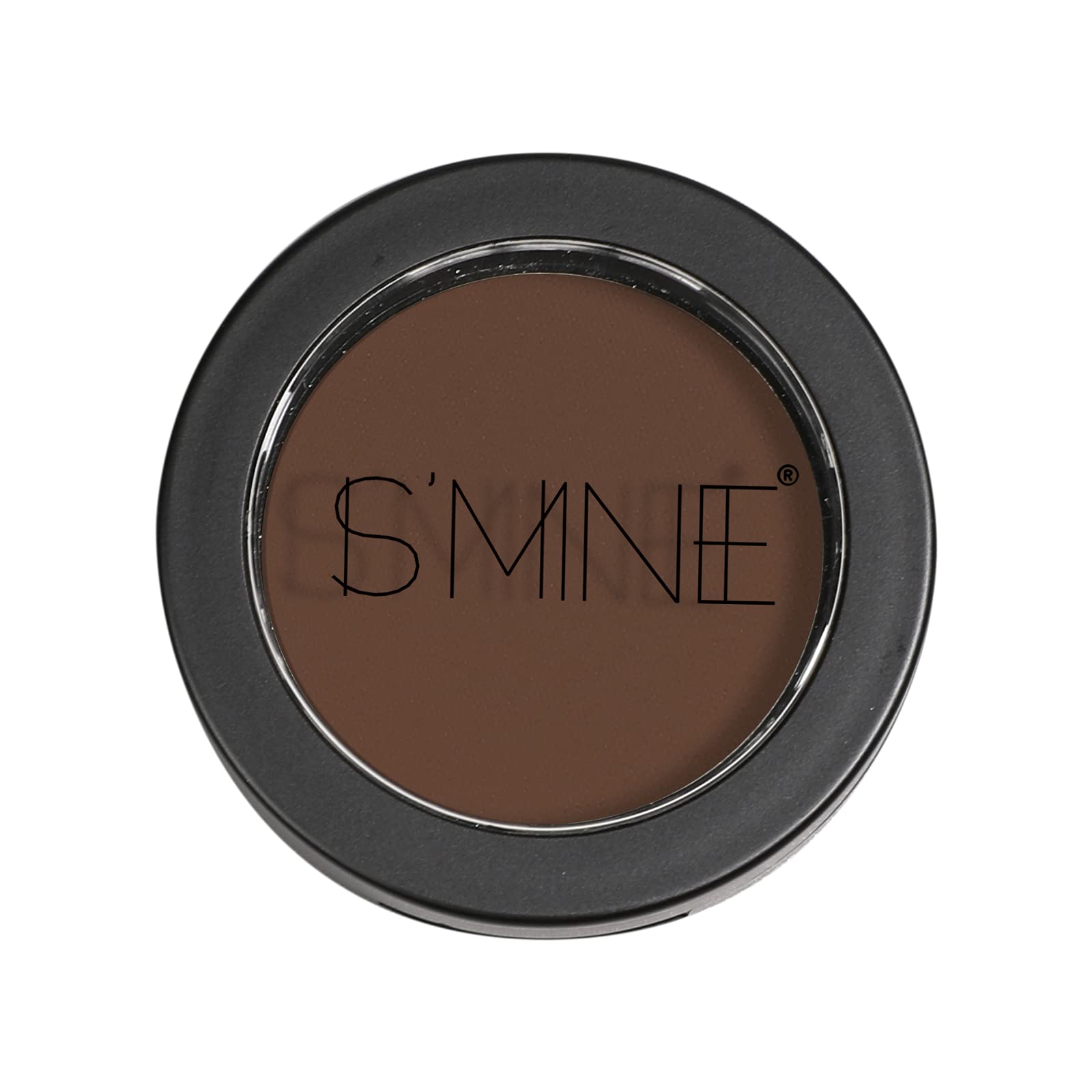 IS'MINE single eyeshadow open palette reveals smooth, blendable brown shade.