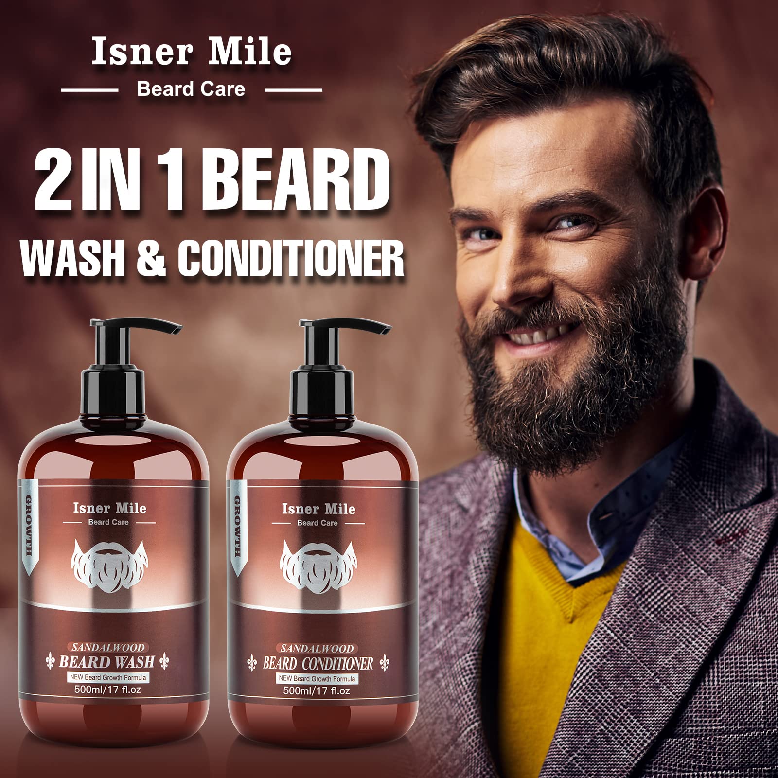 ISNER MILE argan jojoba oils bottle detail for nourished beard hair