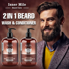 ISNER MILE argan jojoba oils bottle detail for nourished beard hair