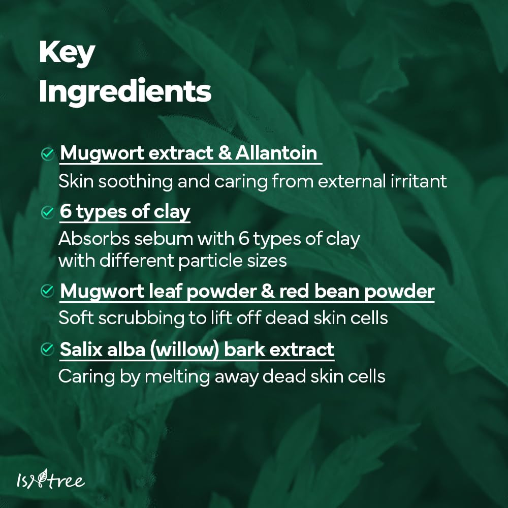 IsNtree Arcilla Artemisa: control de sebo para piel grasa sin resecar.