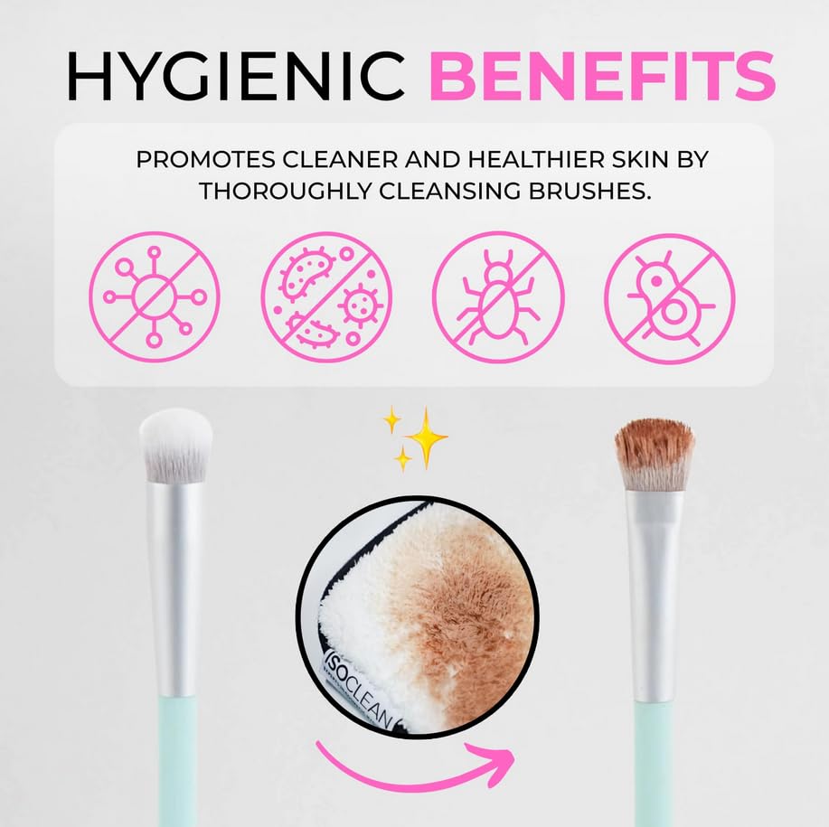 Clean brush bristles drying fast after a spray no-rinse formula.
