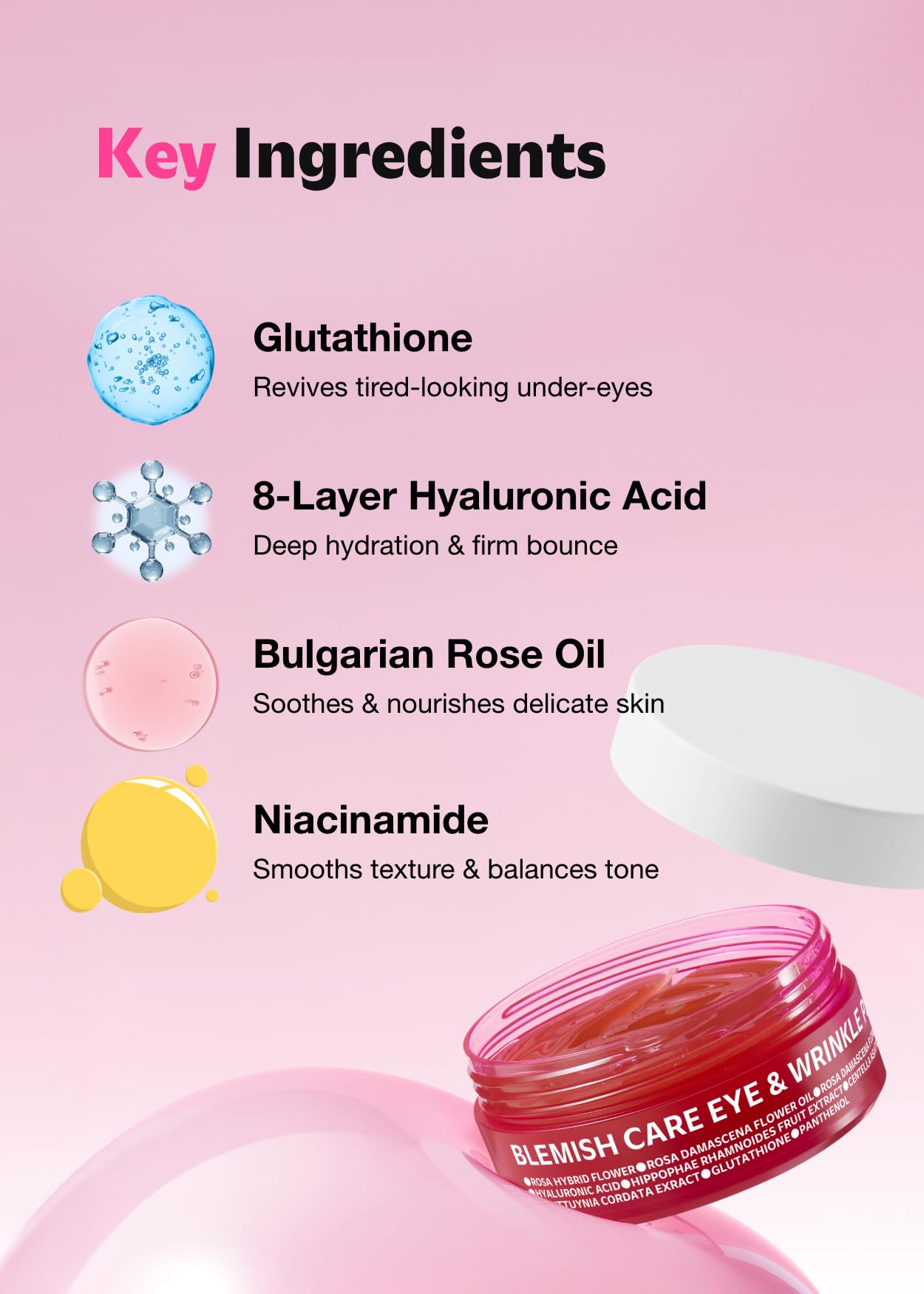 ISOI parches oculares, aroma de rosa búlgara y cuidado suave