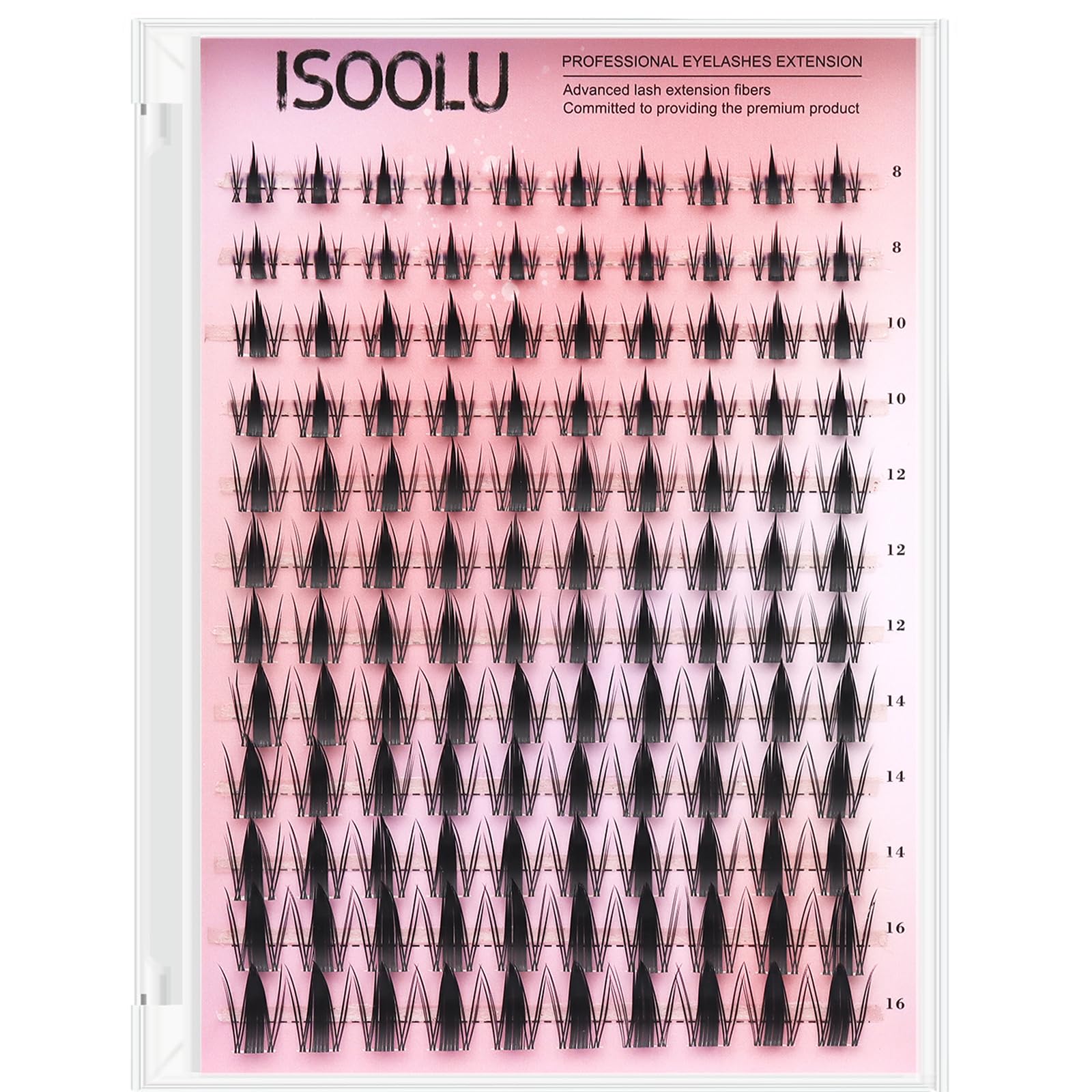 ISOOLU Lash Clusters Manga Curl for dramatic volume and easy cluster application.