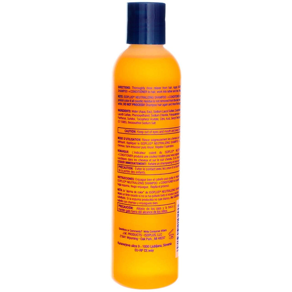 Isoplus bottle shown beside softly foaming lather after relaxing treatment