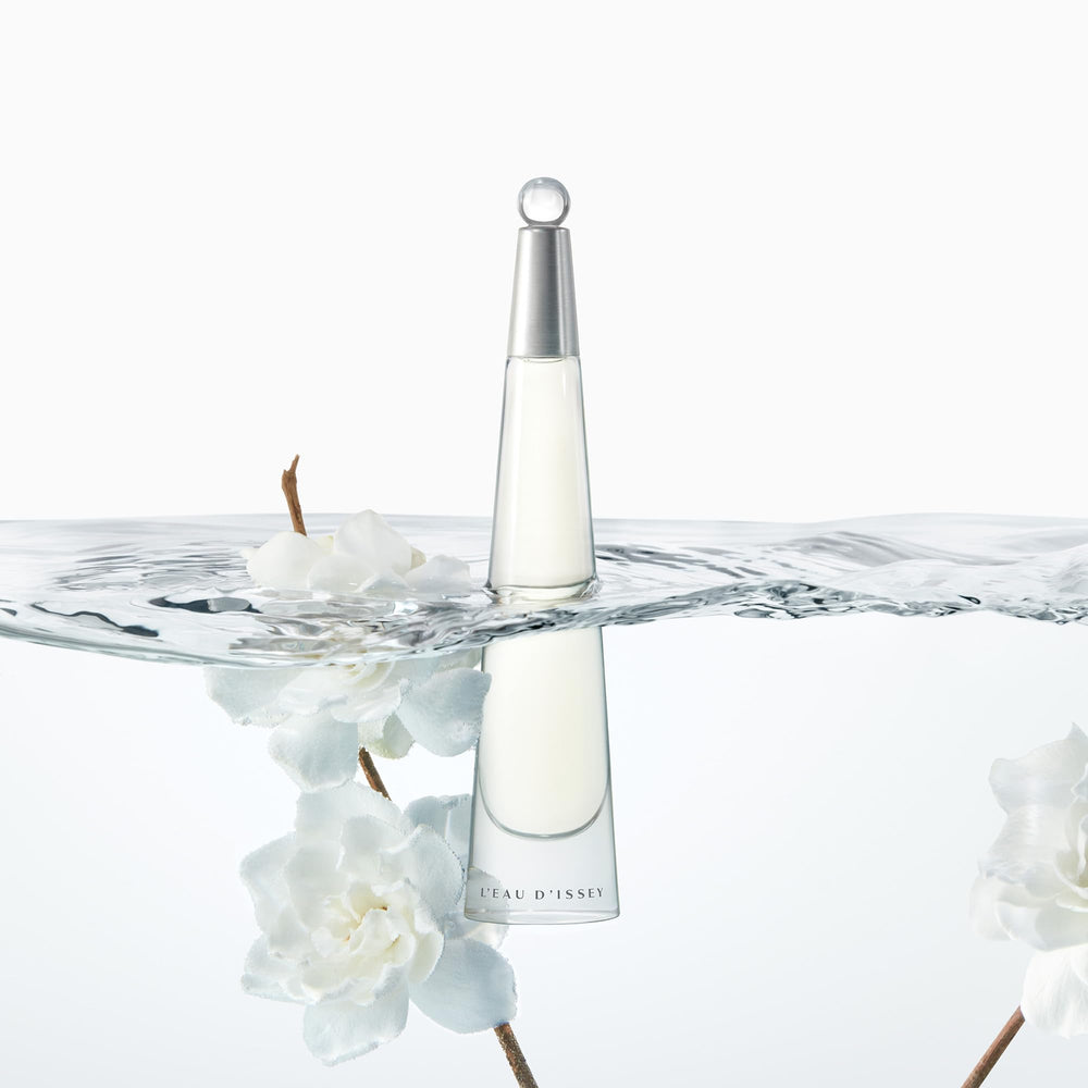 Issey Miyake L'Eau d'Issey on vanity for daily spritz.