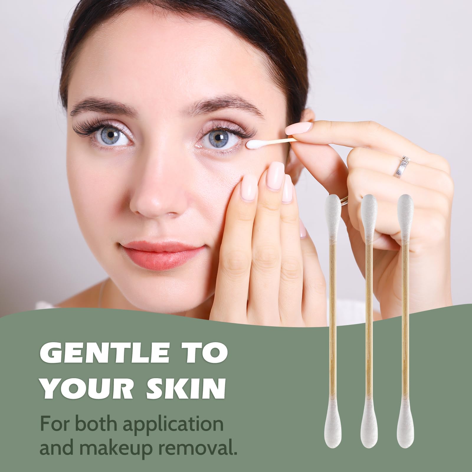 Isshah bamboo cotton swabs no plastic tips suitable for gentle beauty applications
