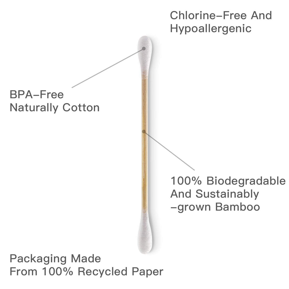 Isshah bamboo cotton swabs home care ready for precise cosmetic touch-ups