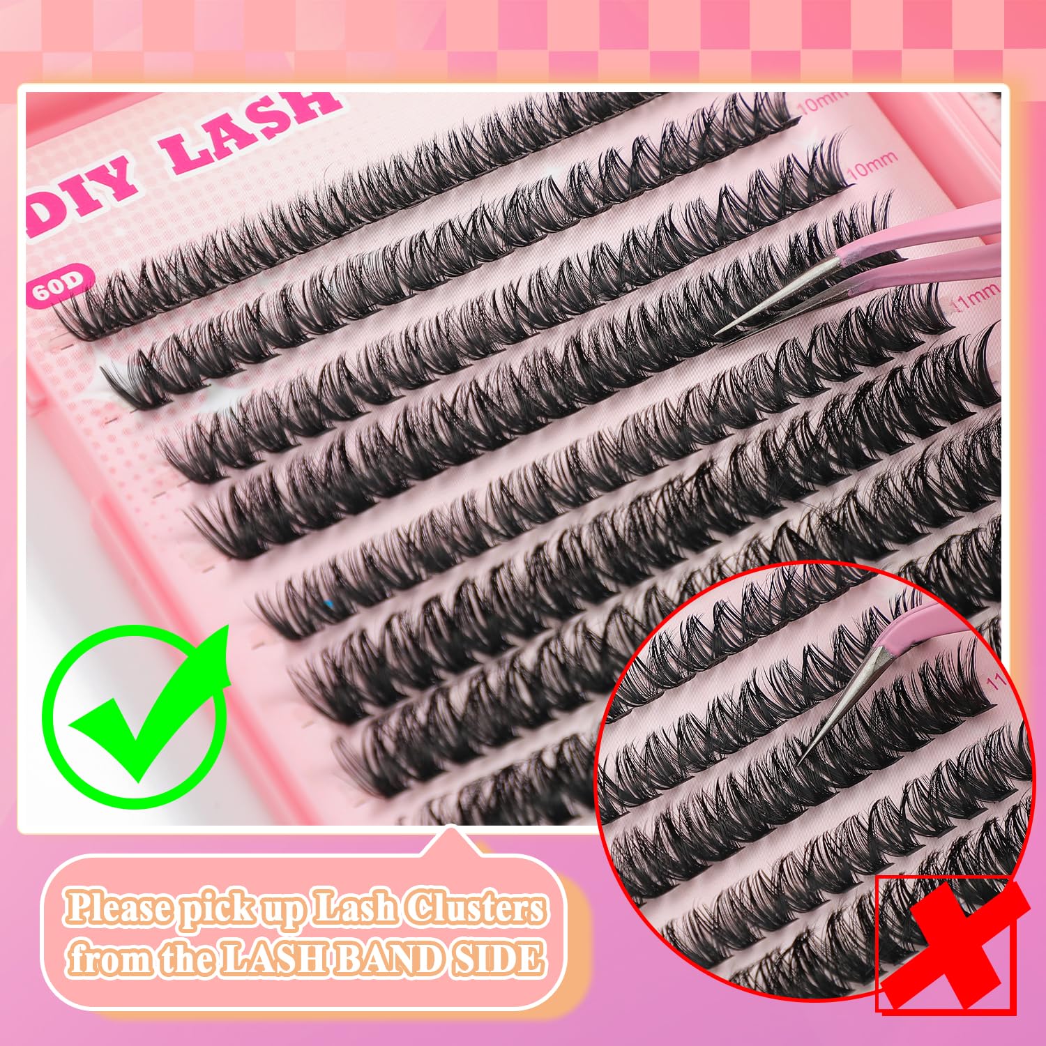 ISTGIFT Tweezer and brush set for precise lash placement at home.