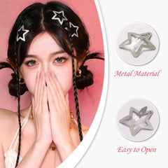 Conjunto Isvo 32 clips estrella plateada para crear looks variados