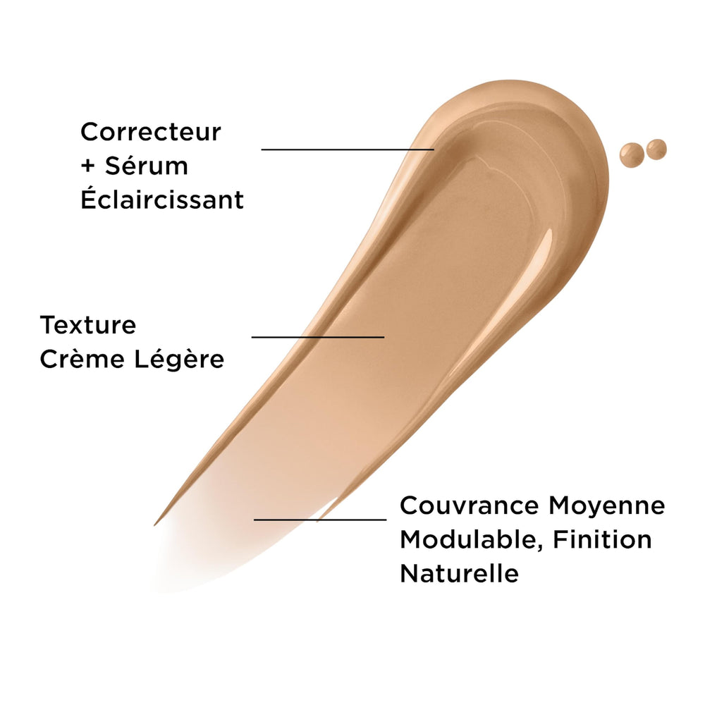 Close-up of serum texture from IT Cosmetics product for a smooth brightening feel.