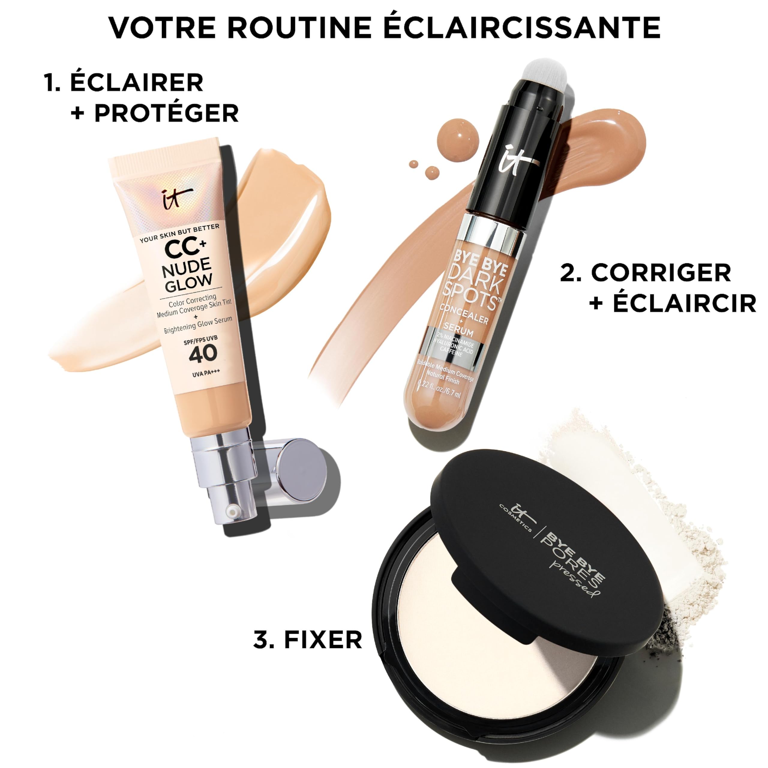 Medium Neutral 31 shade blends evenly for balanced tone with IT Cosmetics.