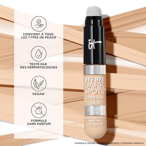 Travel-ready compact from IT Cosmetics designed for on-the-go brightness and coverage.