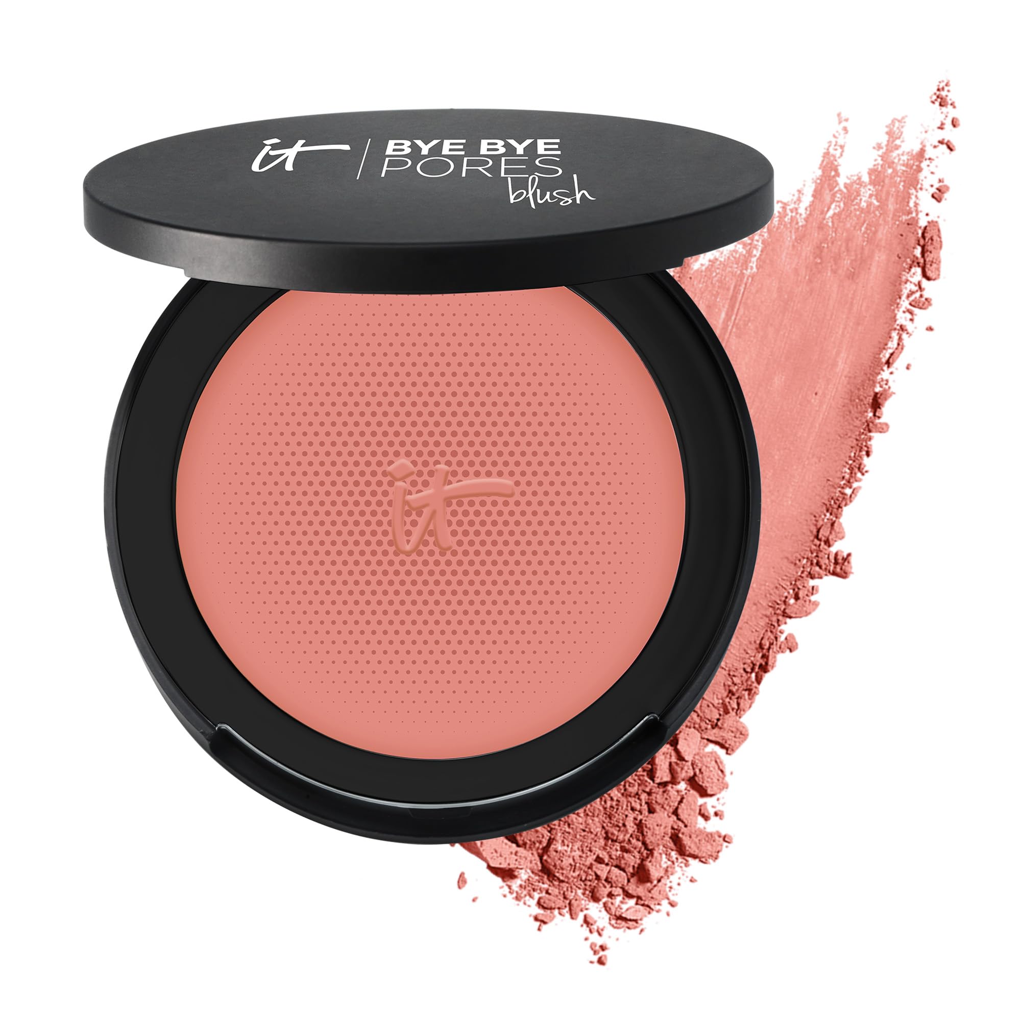 IT Cosmetics Bye Bye Pores Blush compact with sheer color to diffuse pores
