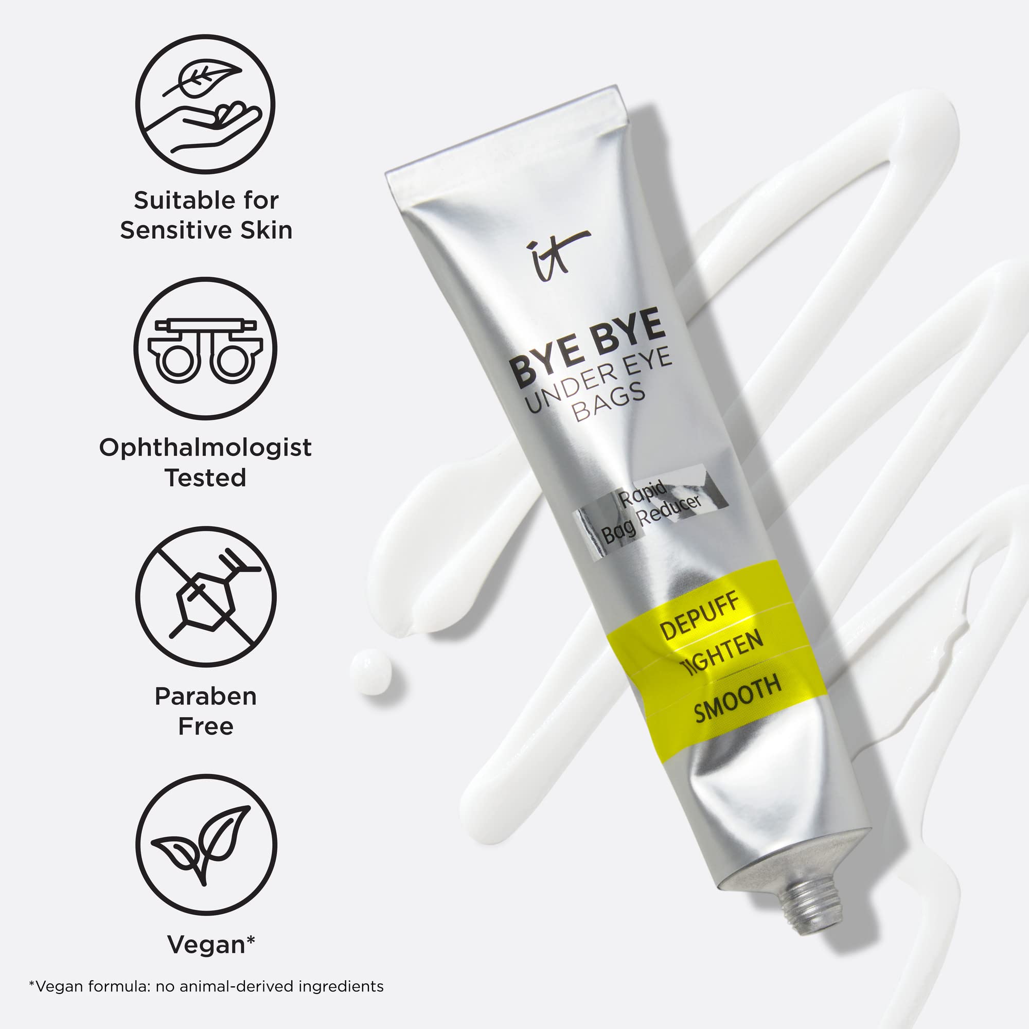 Fragrance-free and paraben-free formula from IT Cosmetics.