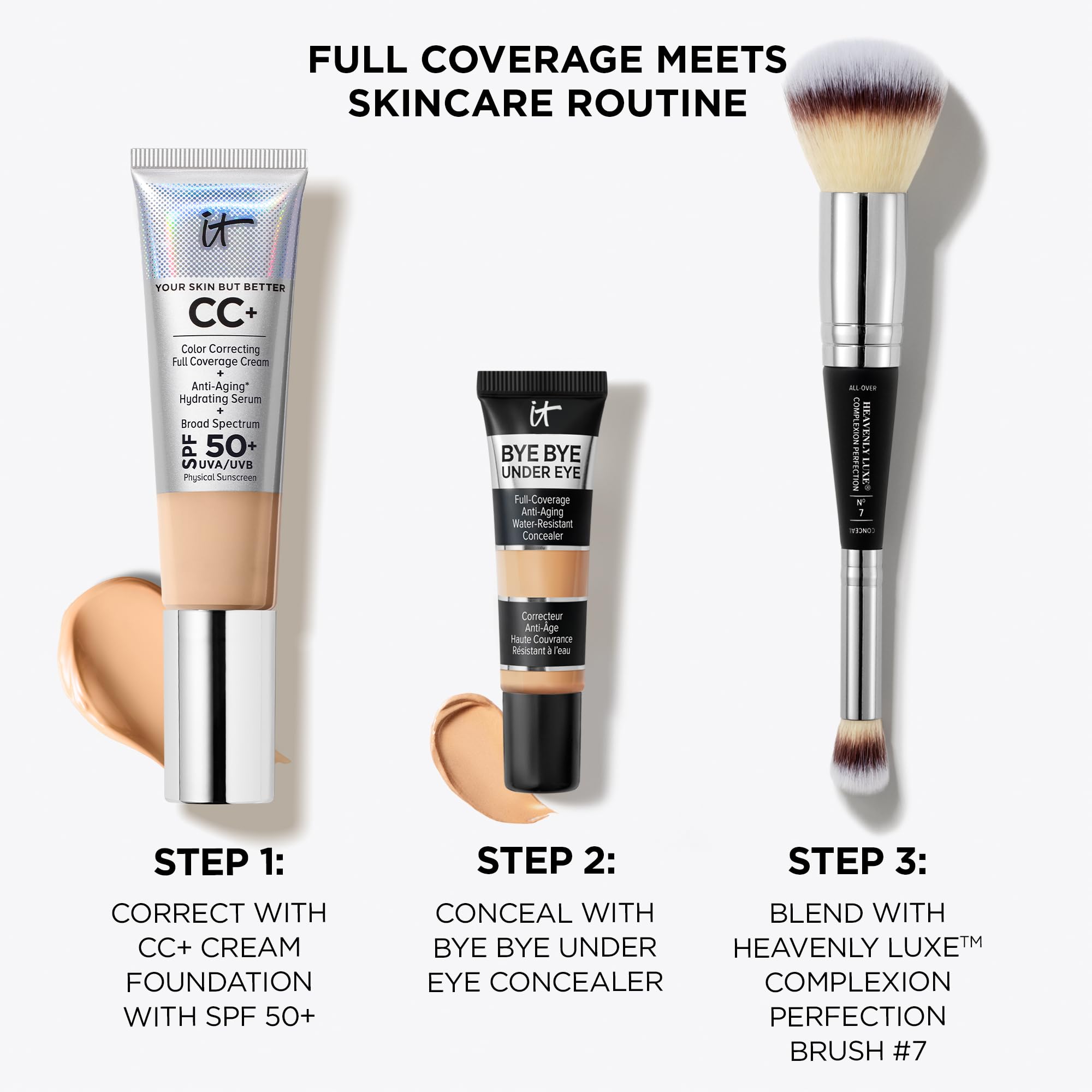 Light Natural shade brightens discoloration around the eyes.