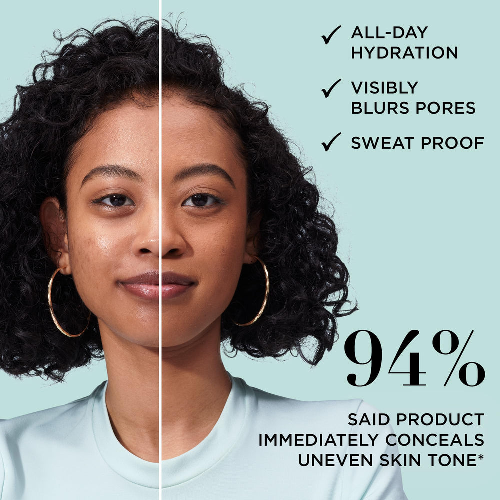 Close-up shows IT Cosmetics CC+ Natural Matte finish.