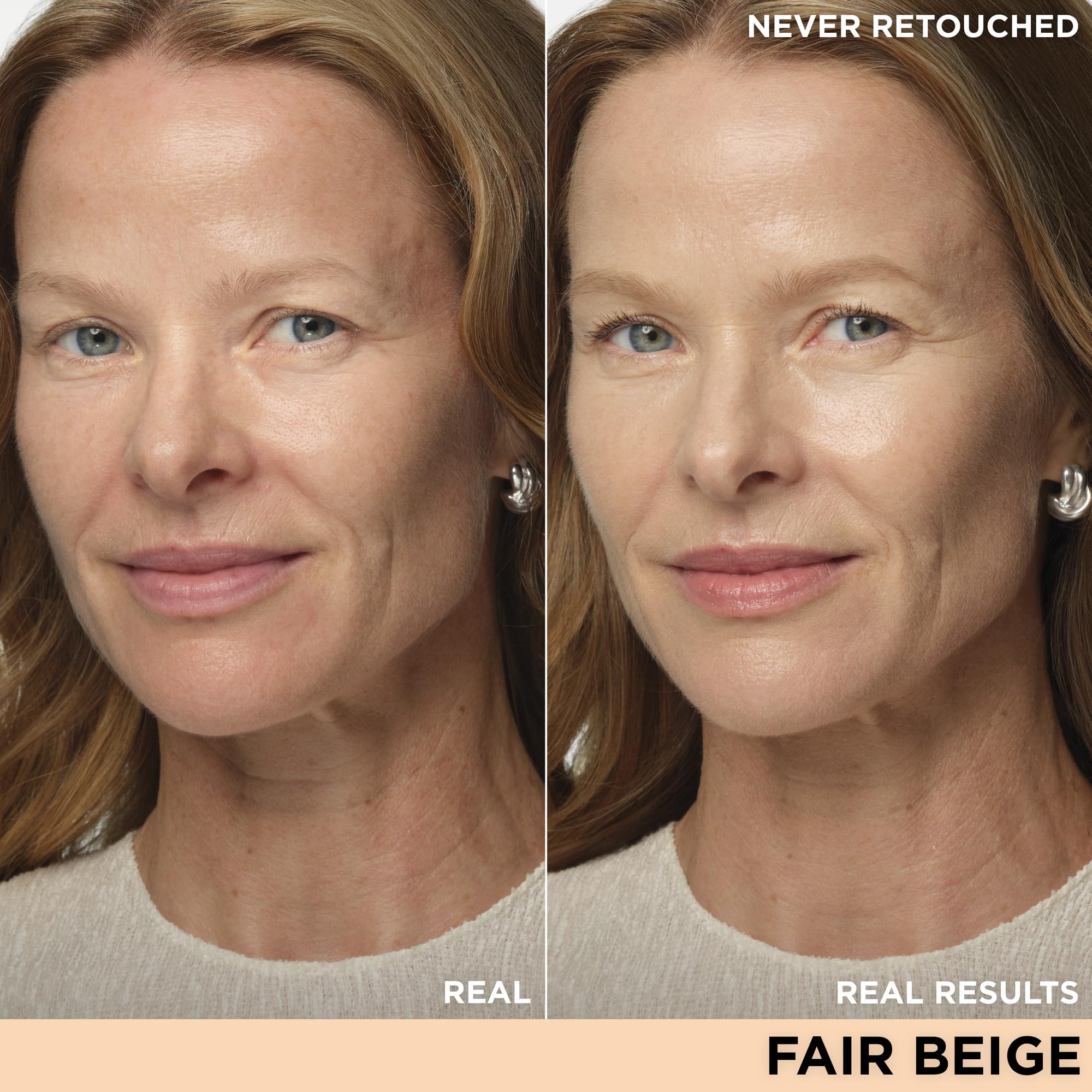 Close-up of CC+ Nude Glow pump-action showing easy, mess-free application.