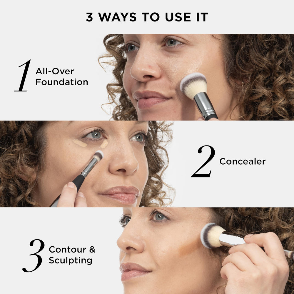 IT Cosmetics CC+ cream blending with brush7 for smooth application