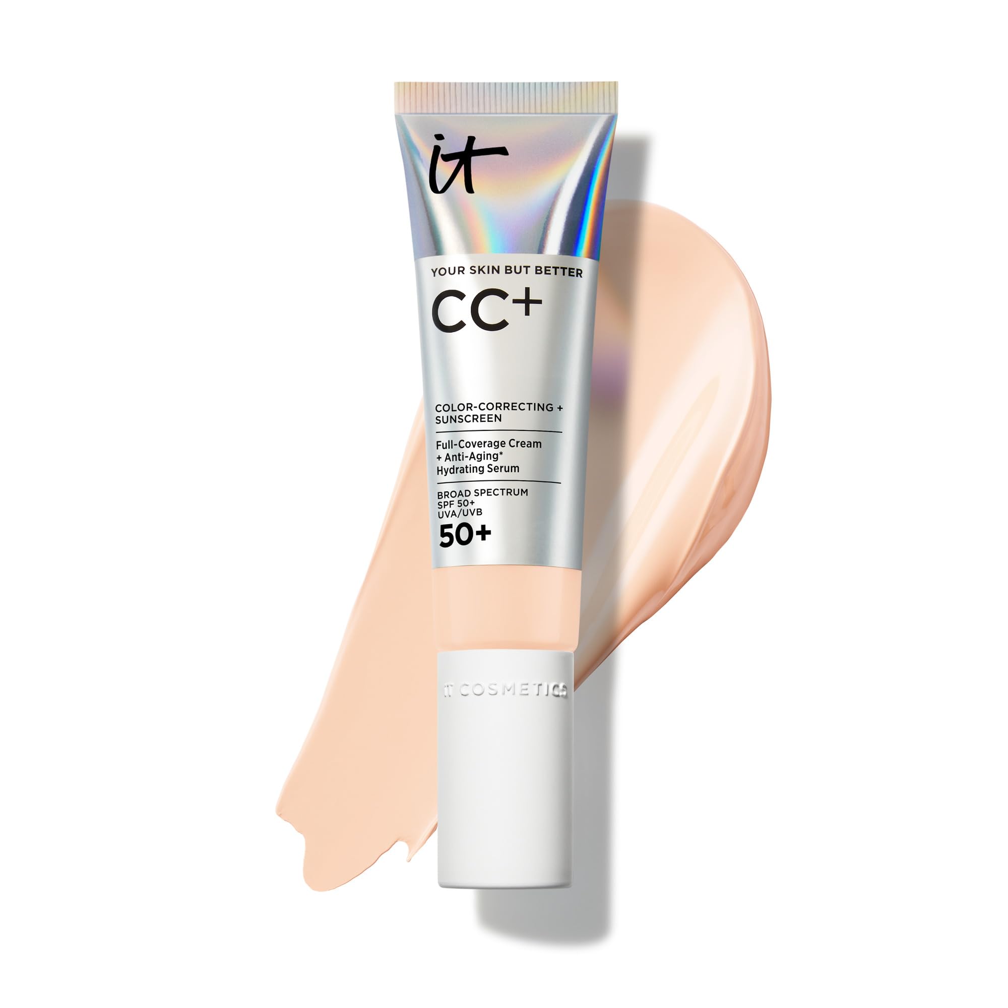 IT Cosmetics CC+ Cream bottle in Fair Beige with SPF 50+