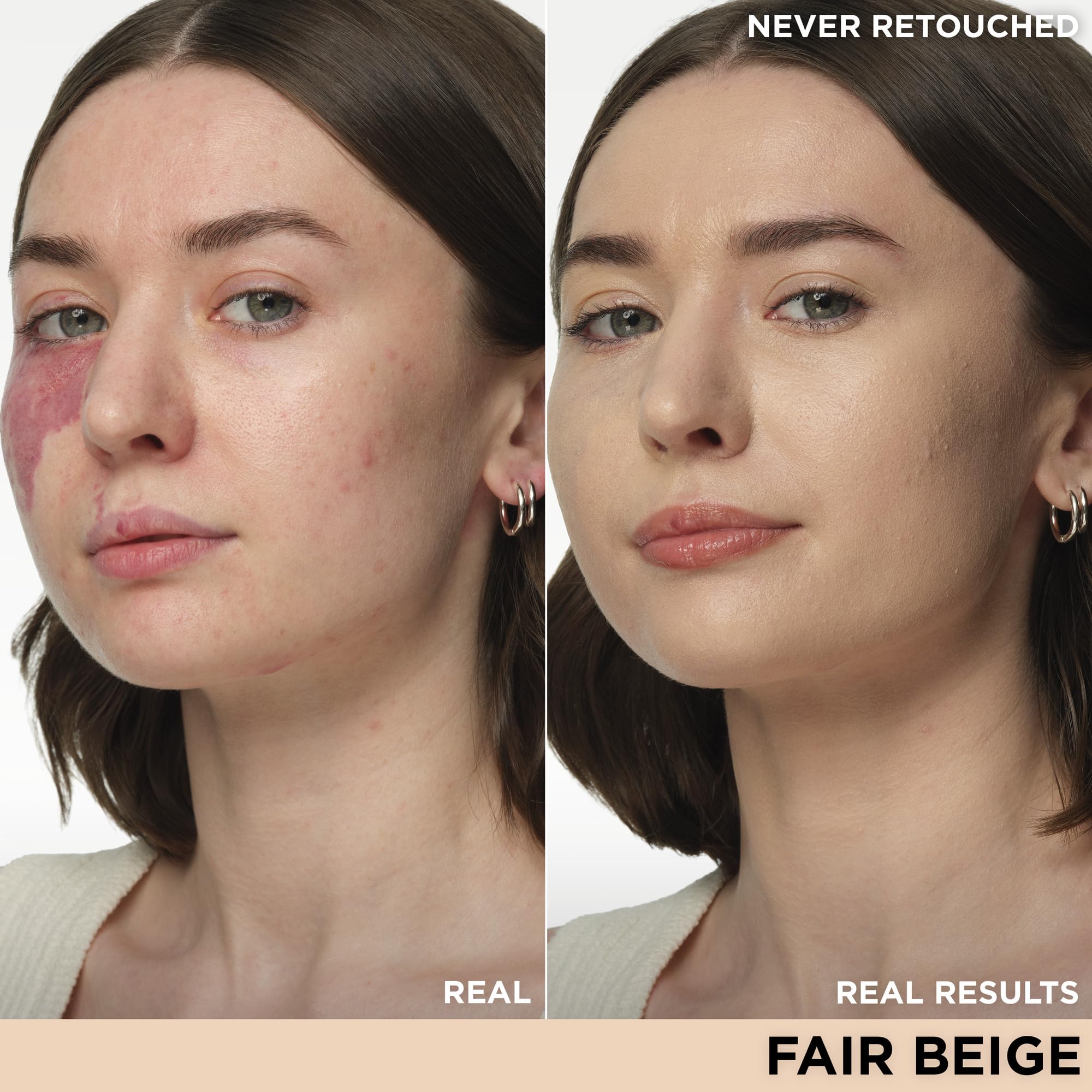 IT Cosmetics CC+ Cream Fair Beige swatch shows natural coverage