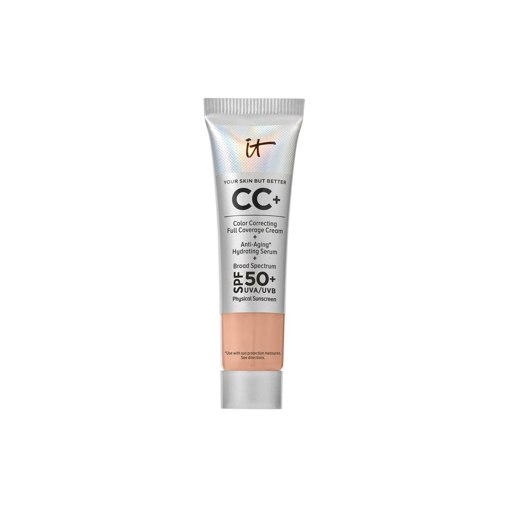 IT Cosmetics CC+ Cream Travel envase compacto de 12 ml para viaje con SPF 50+.