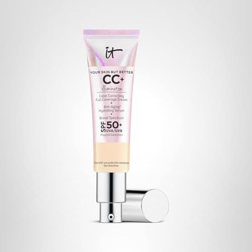 IT Cosmetics CC+ Illumination glow detail highlights subtle radiance on skin.