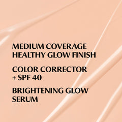 Brightening serum texture visible on IT Cosmetics CC+ Nude Glow skin.