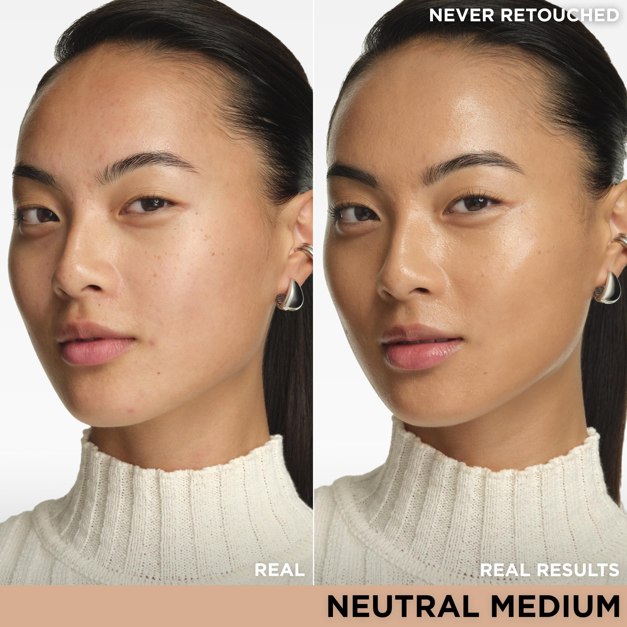CC+ Nude Glow serum swirl showing brightening glow on skin